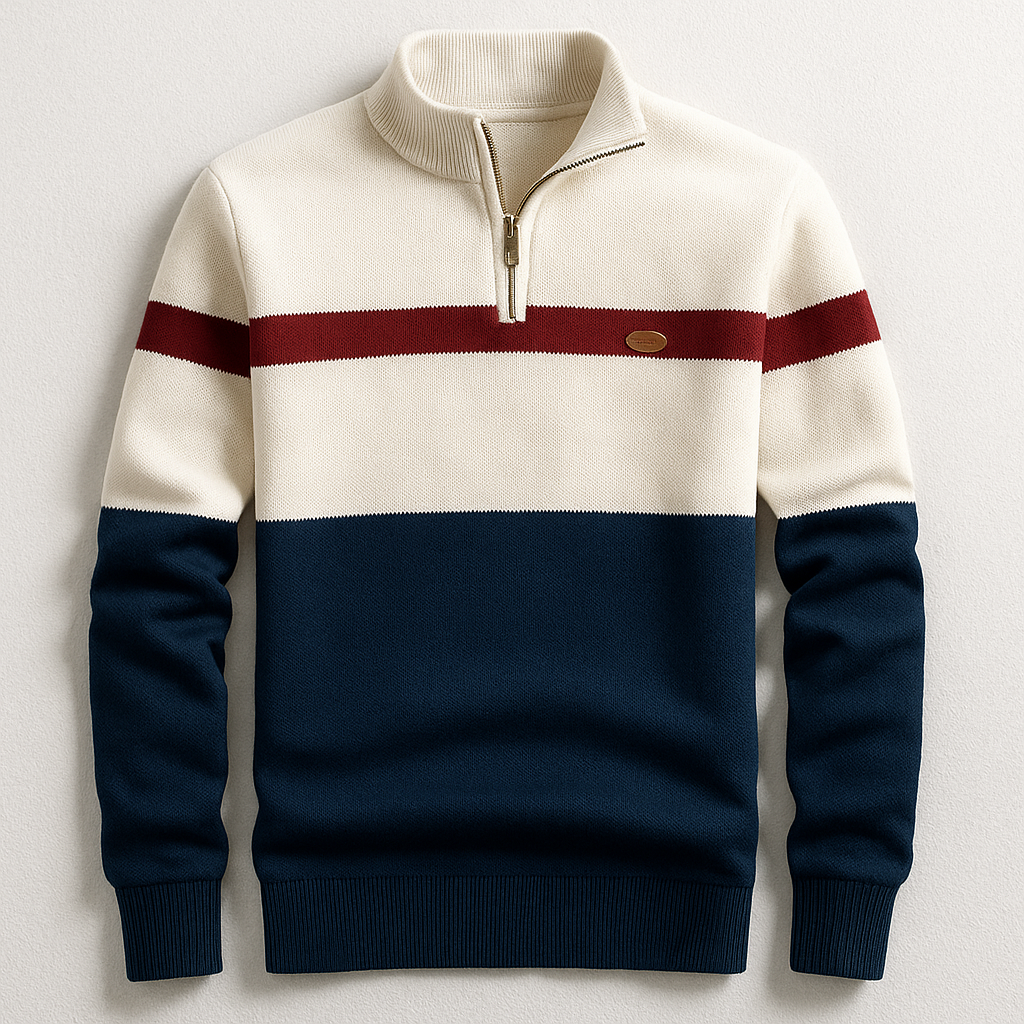 VALERO™ | Maglia a maniche lunghe con collo a zip