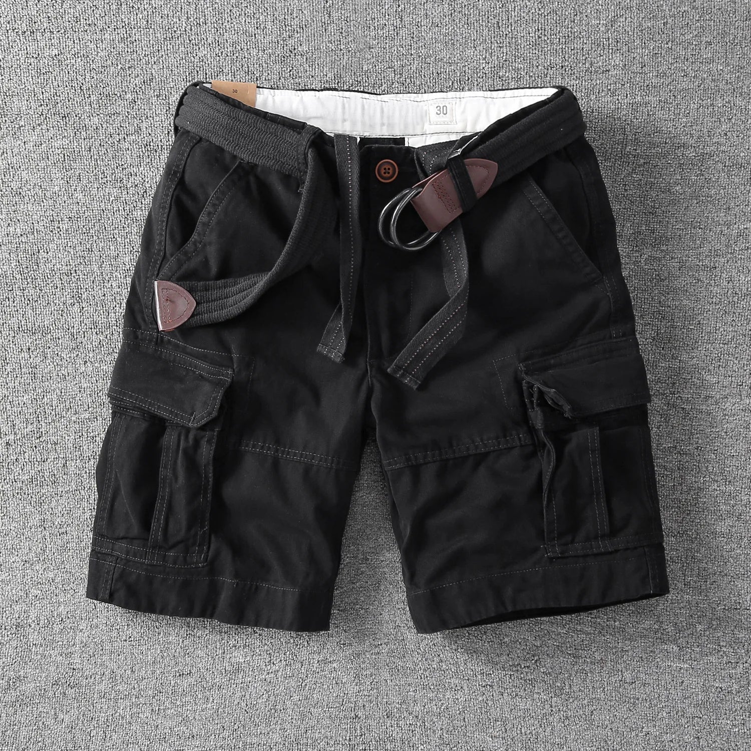 VALERO™ | Pantaloncini cargo in cotone da uomo con cintura