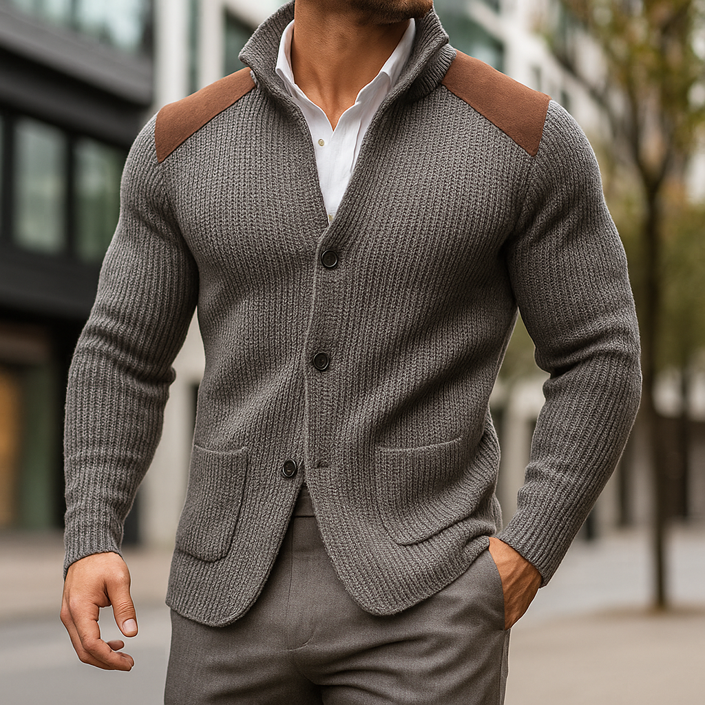 VALERO™ | Giacca da uomo in maglia testurizzata