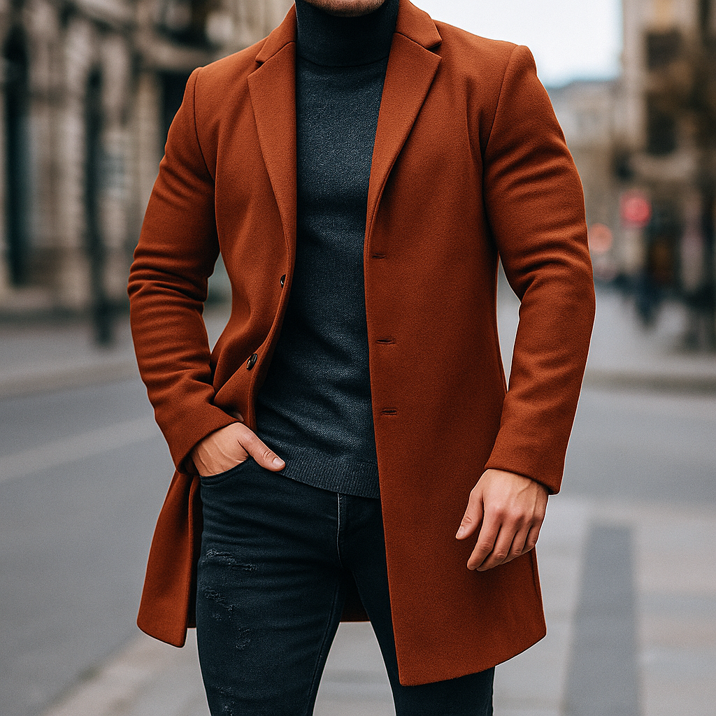 VALERO™ | Cappotto trench in lana da uomo