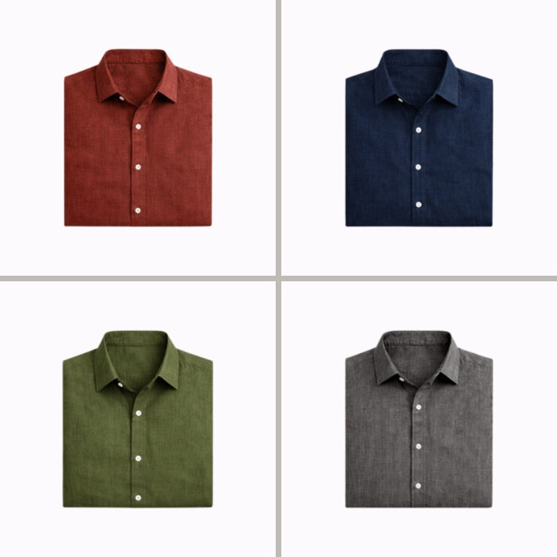 VALERO | Maglia a maniche lunghe da uomo in cotone e lino