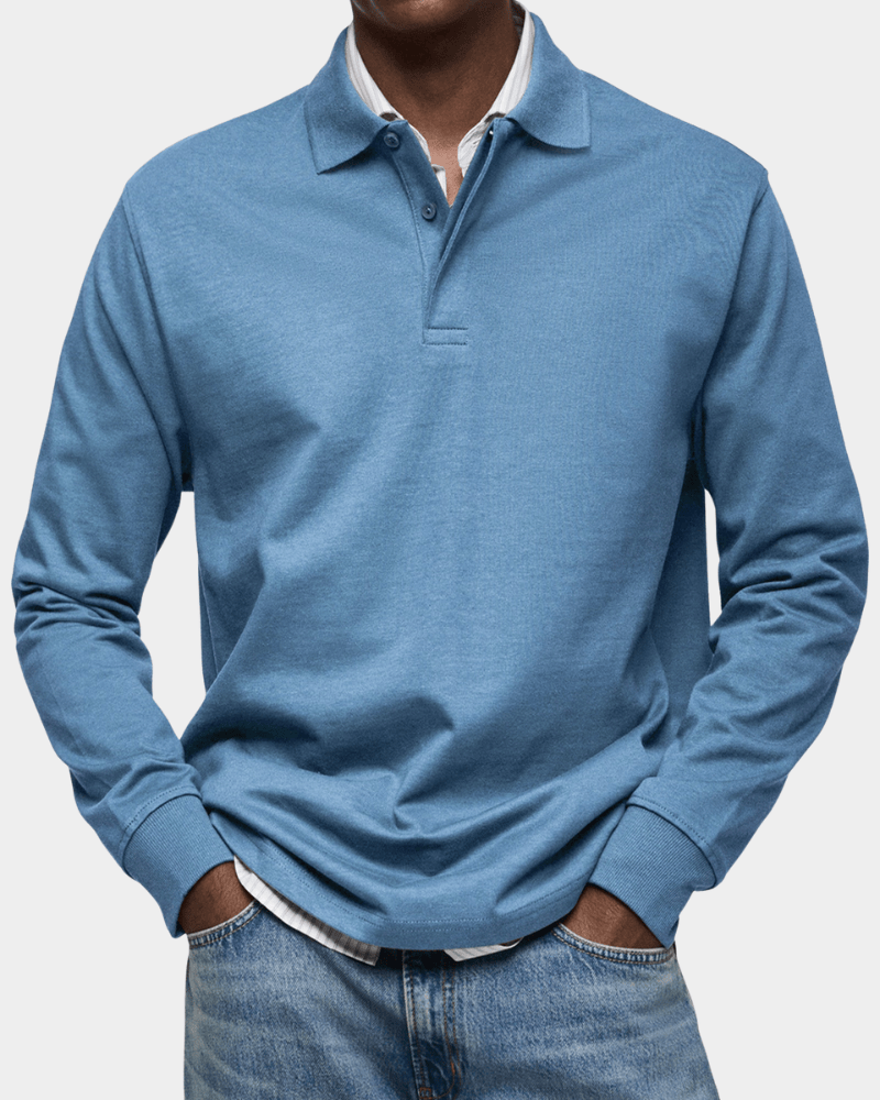 VALERO™ | Polo in cotone a maniche lunghe