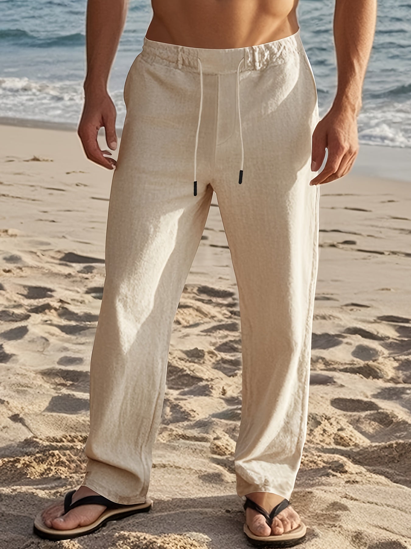VALERO™ | Pantaloni in lino da uomo a vestibilità ampia