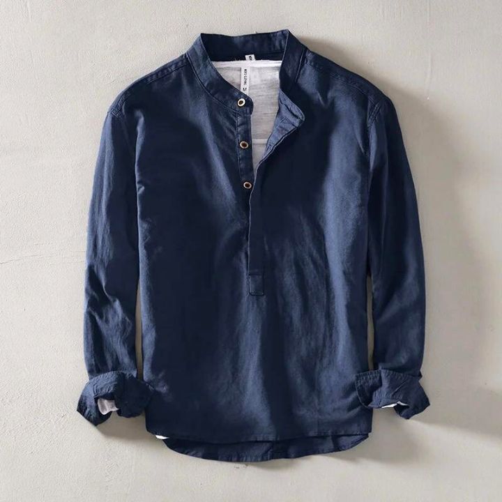 VALERO™ | Camicia a maniche corte senza colletto