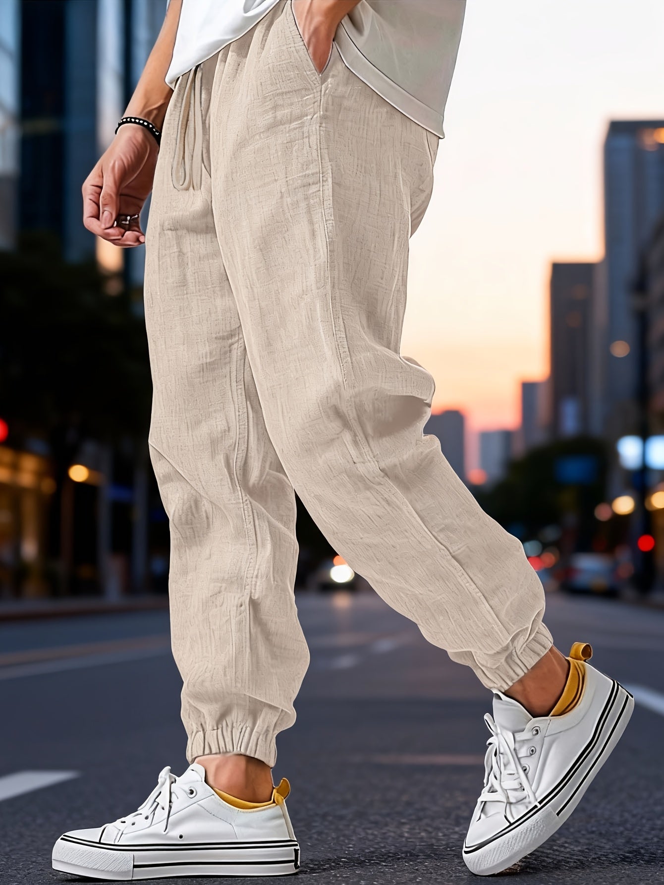 VALERO™ | Pantaloni dalla vestibilità ampia in tessuto intrecciato