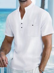 VALERO | Camicia Henley da uomo in lino