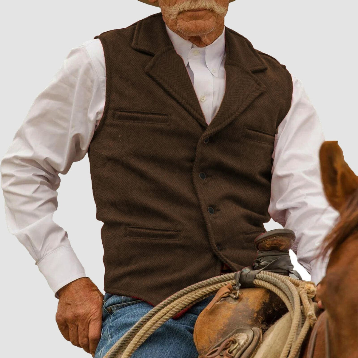 VALERO | Gilet da uomo in cotone ispirato allo stile western