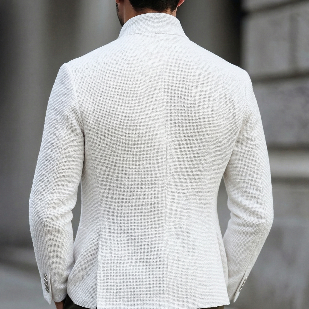 VALERO | Blazer da uomo in maglia con bottoni dorati