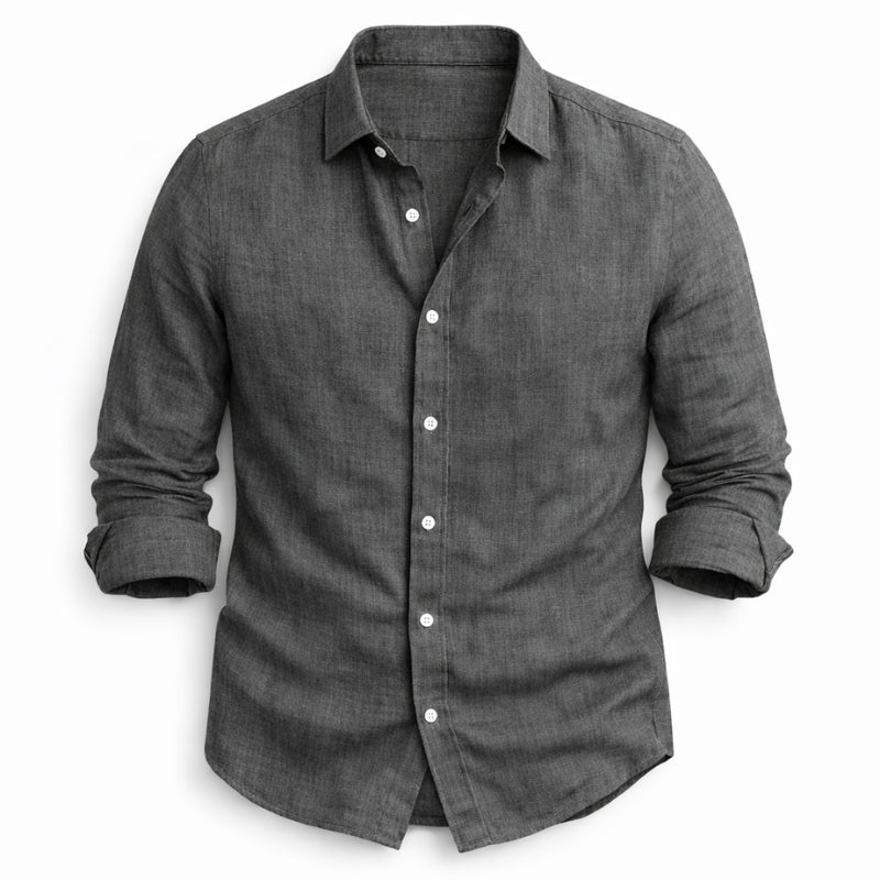 VALERO | Maglia a maniche lunghe da uomo in cotone e lino