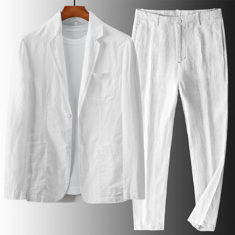 VALERO | Completo da uomo in lino con blazer e pantaloni