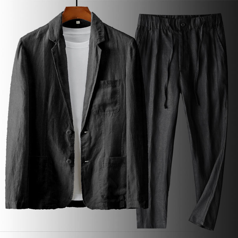 VALERO | Completo da uomo in lino con blazer e pantaloni