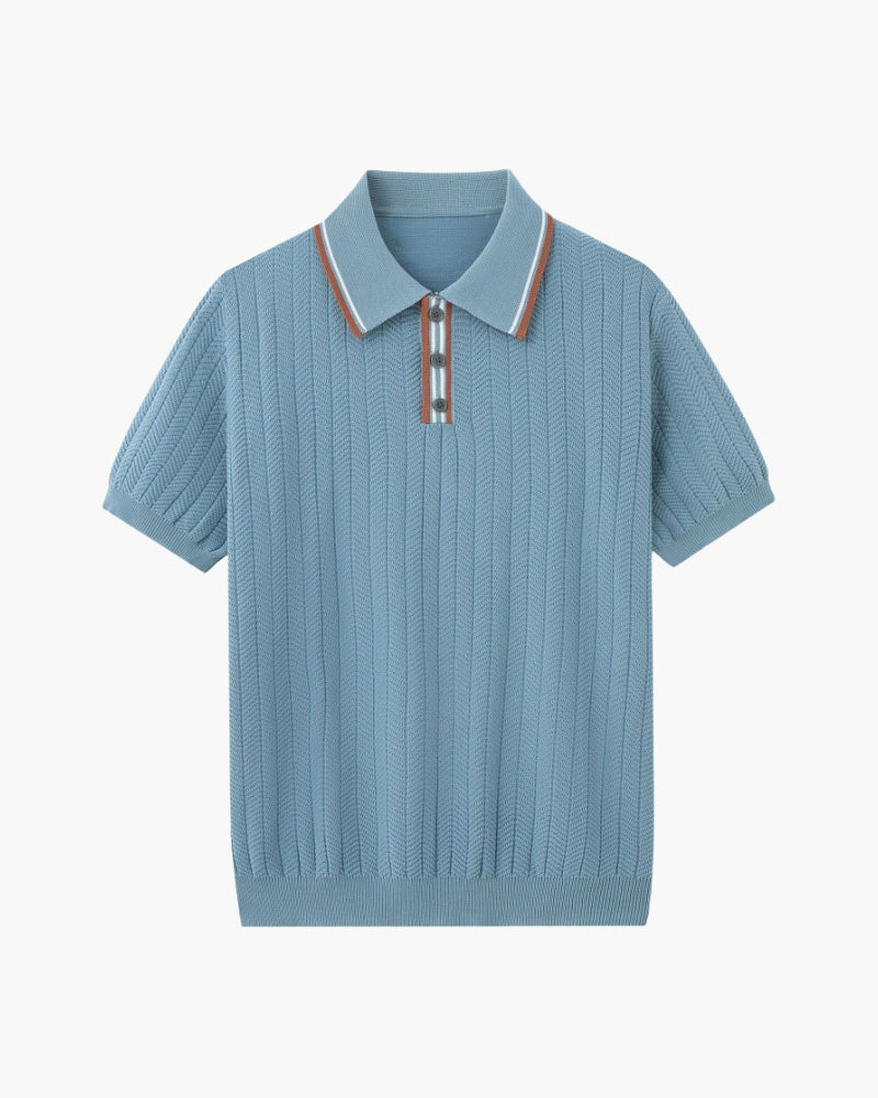 VALERO™ | Polo in maglia lavorata a rilievo