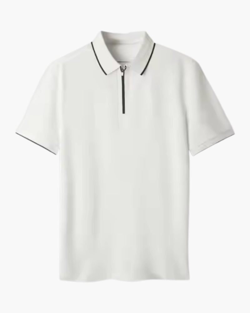 VALERO™ | Polo in maglia con zip al collo