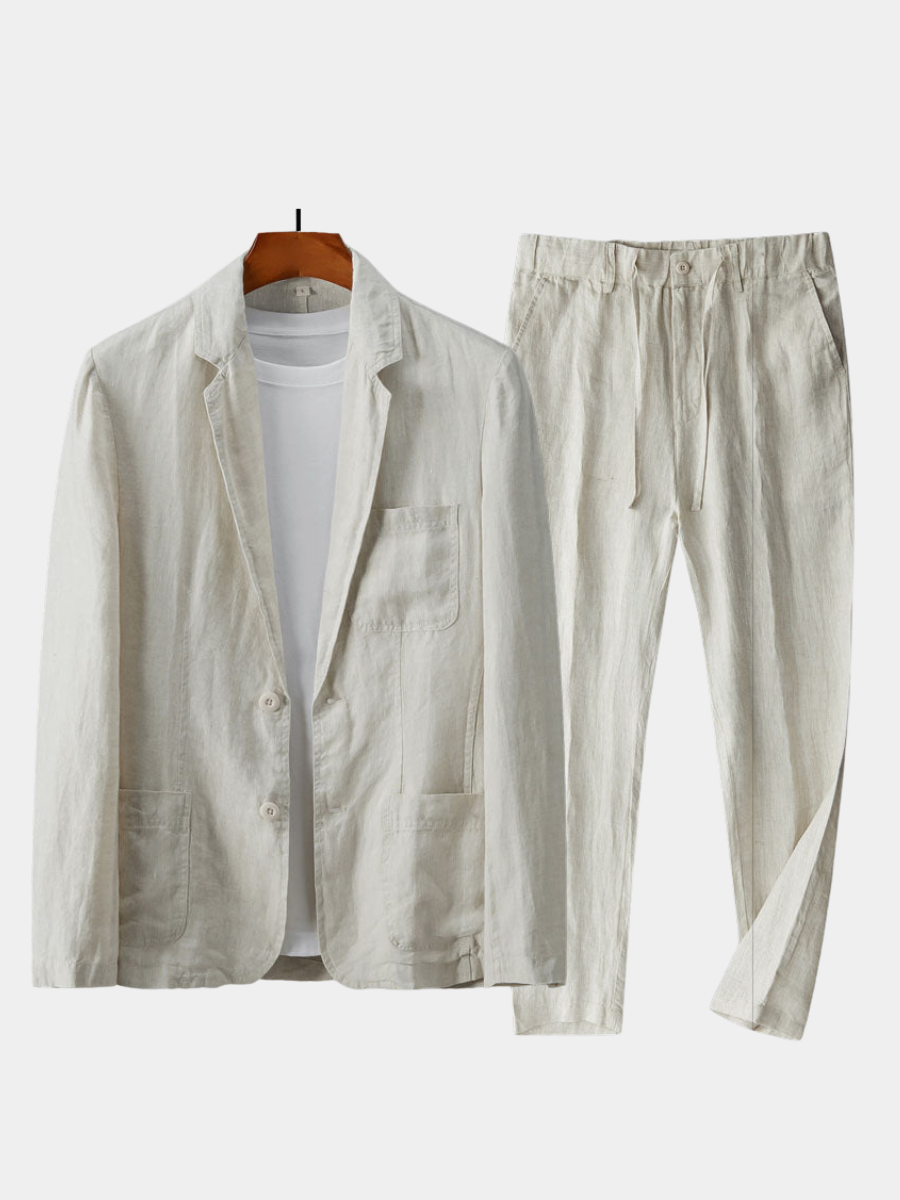 VALERO | Completo da uomo in lino con blazer e pantaloni