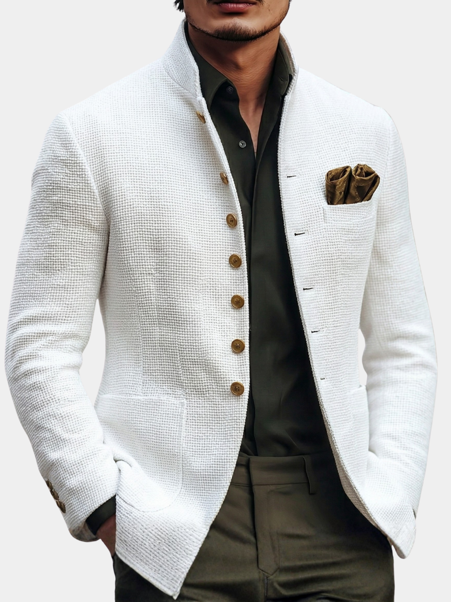 VALERO | Blazer da uomo in maglia con bottoni dorati