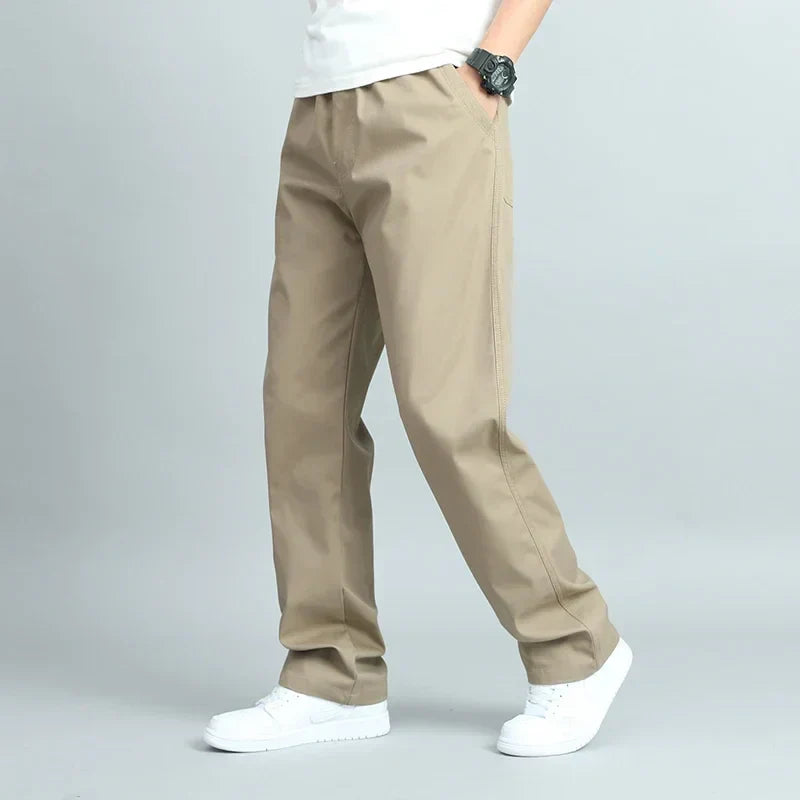VALERO™ | Pantaloni in cotone a gamba dritta