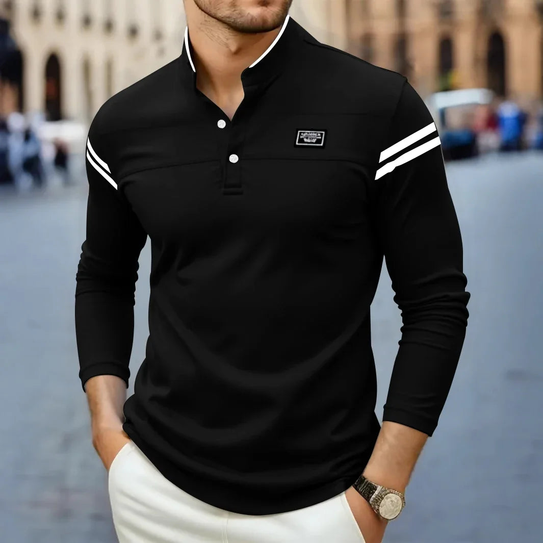 VALERO™ | Maglietta Henley a maniche lunghe