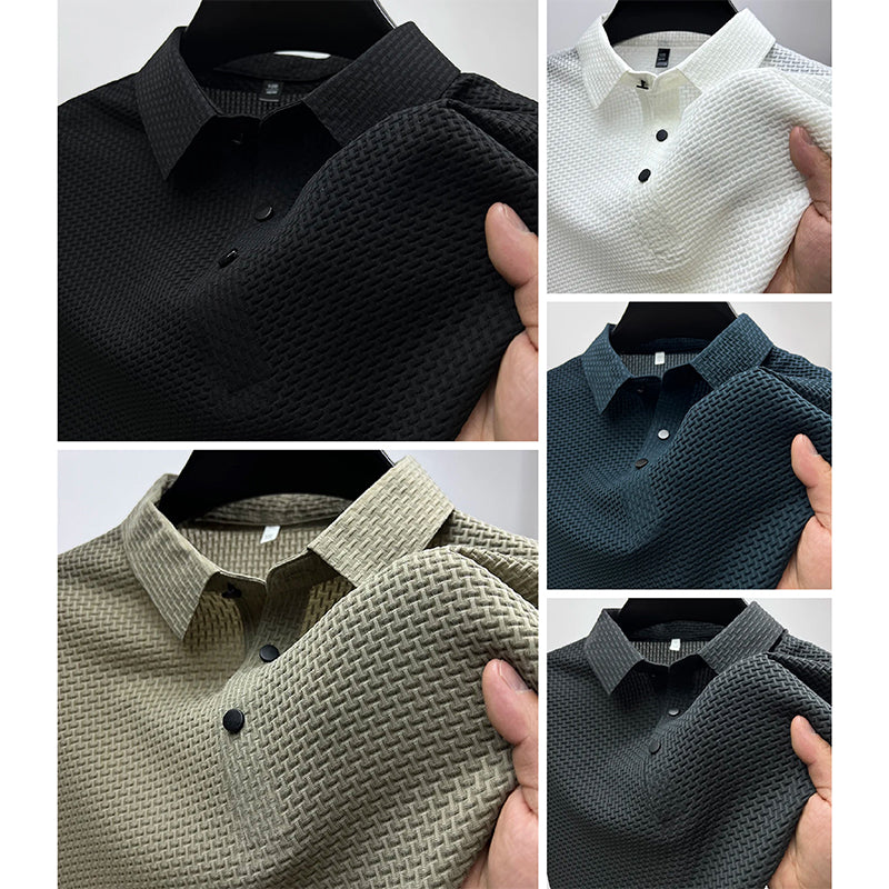 VALERO | Polo da uomo in poliestere lavorato a maglia