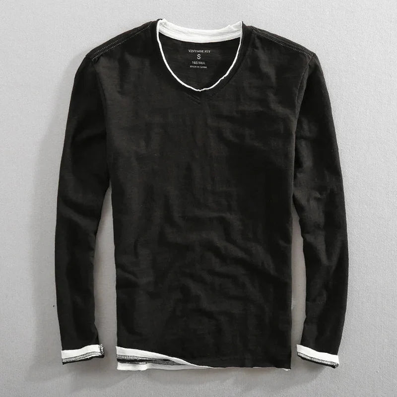 VALERO™ | Maglietta in cotone a maniche lunghe