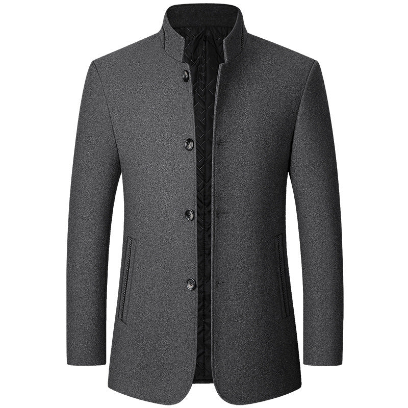 VALERO™ | Cappotto lungo in lana al tatto per uomo