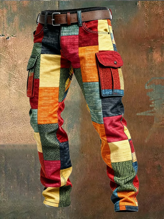 VALERO™ | Pantaloni cargo da uomo in patchwork