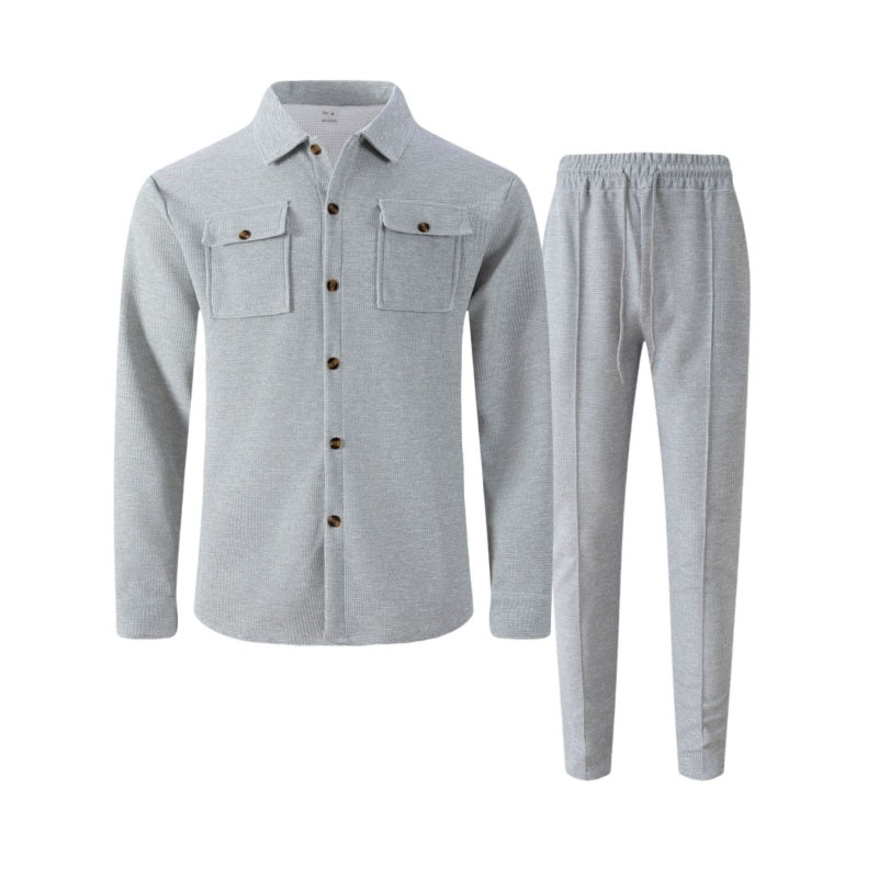 VALERO | Completo da uomo testurizzato in maglia waffle